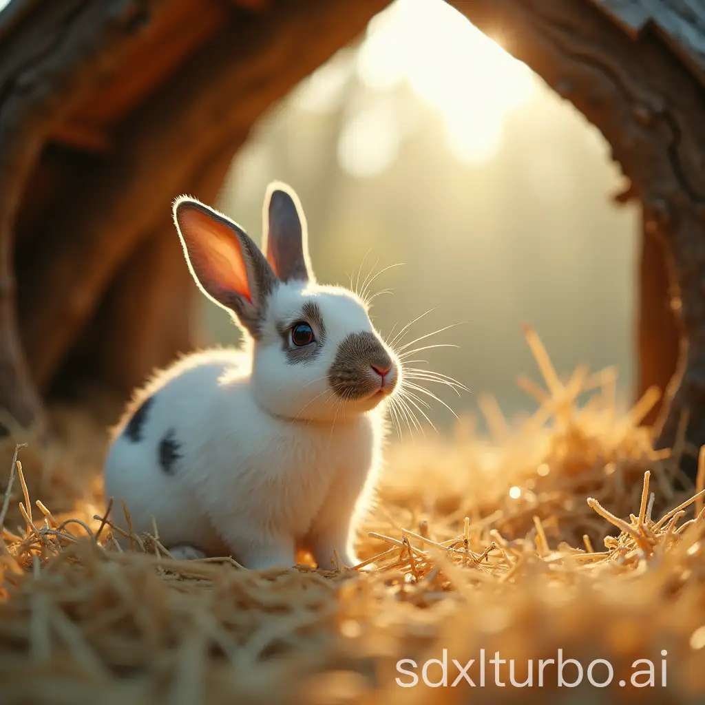 Whimsical-Wonderland-Curious-Rabbit-in-a-PastelTinted-Forest