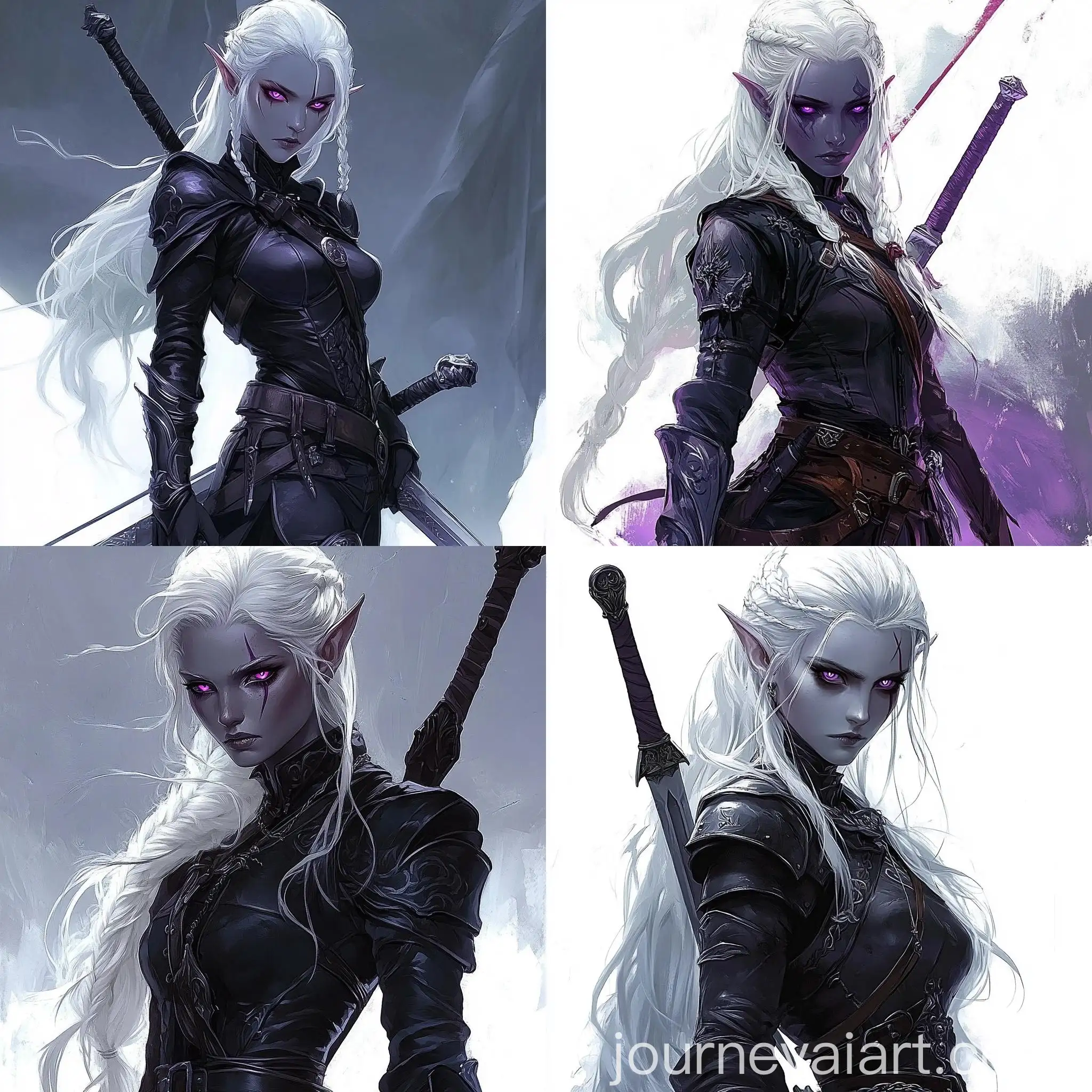 Mysterious-Drow-Warlock-Paladin-with-Dual-Swords
