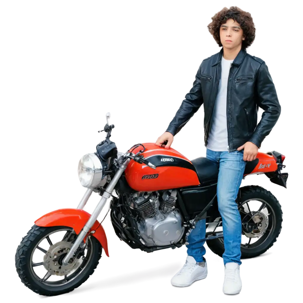 LightSkinned-Boy-with-Curly-Hair-and-Motorcycle-PNG-Image-HighQuality-and-Versatile