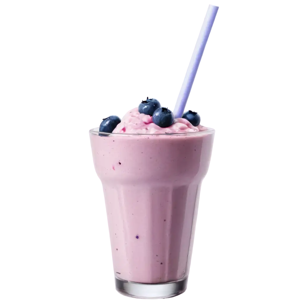 Blueberry Milkshake in Transparent glass