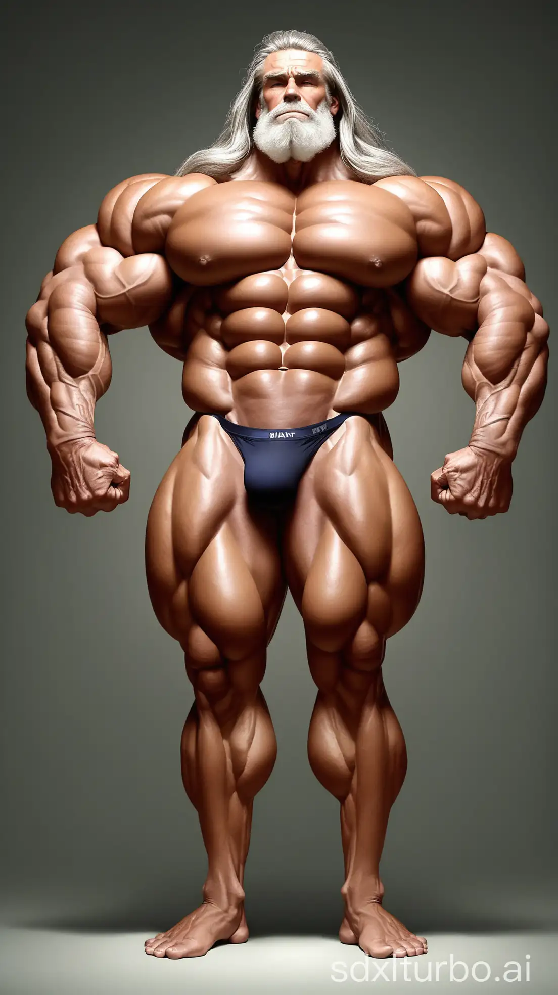 Imposing-Elderly-Giant-Displaying-His-Muscular-Physique