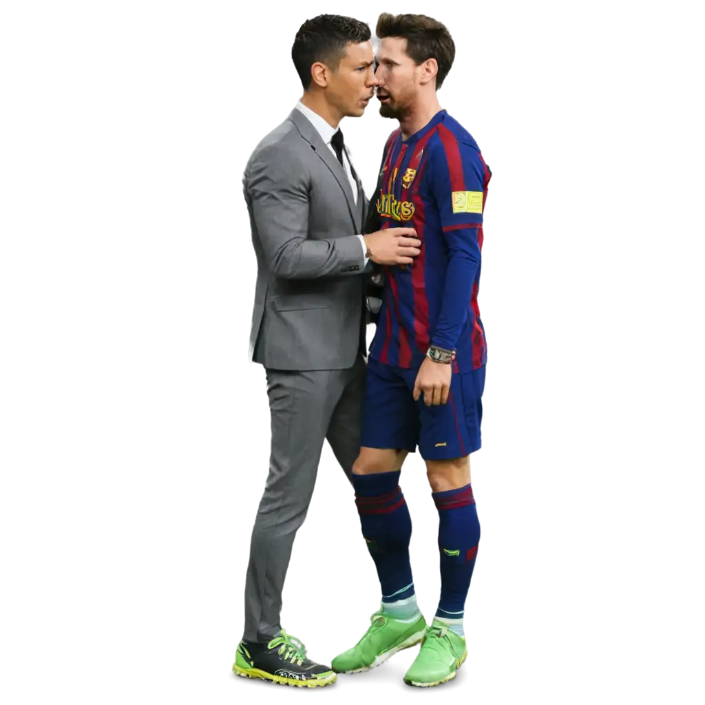 Ronaldo-and-Messi-Chatting-HighQuality-PNG-Image-for-Dynamic-Sports-Visuals