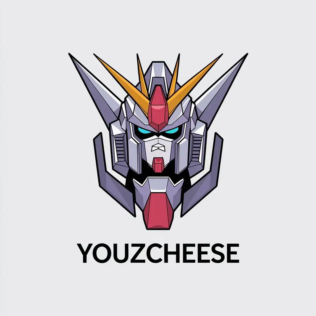 LOGO Design for Youzcheese Advanced Tech Style with Mecha Gundam Model for Technology Industry