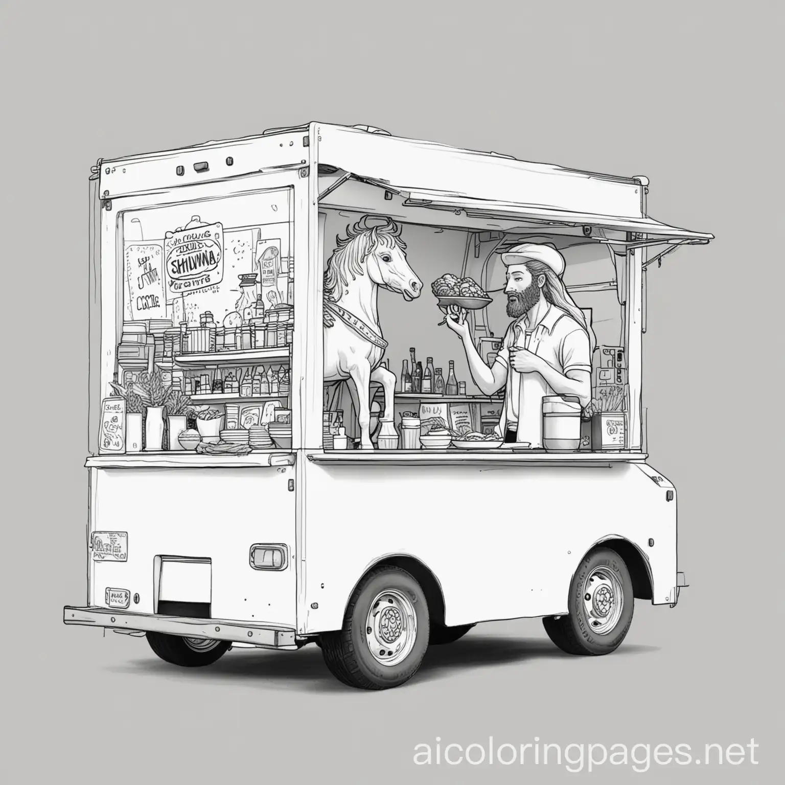 Centaur-Selling-Shawarma-from-a-Food-Truck