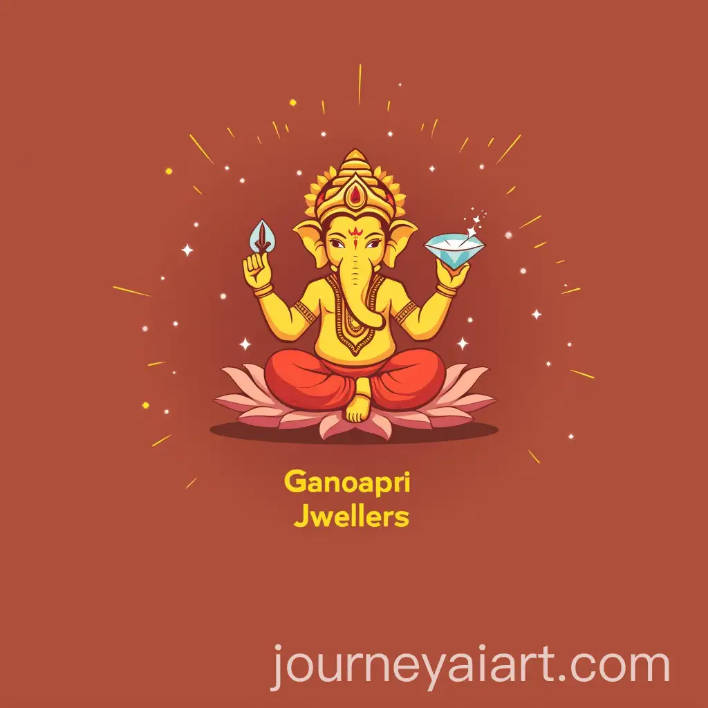 Minimalist-Logo-Design-for-Ganpati-Jewellers-Featuring-a-Diamond
