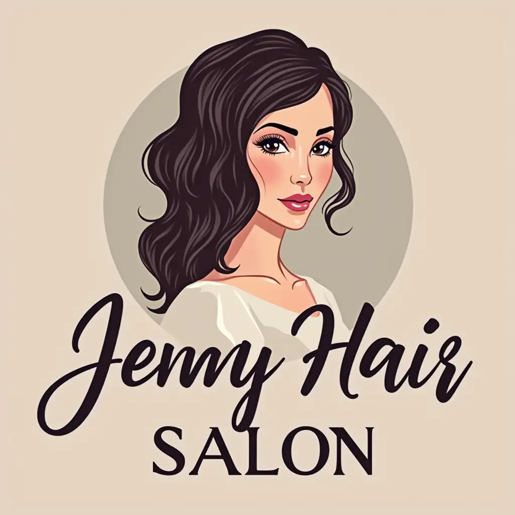 I would like a logo for my sister's store called, Jenny Hair Salon you can put scissors in the logo an image of a woman something like that