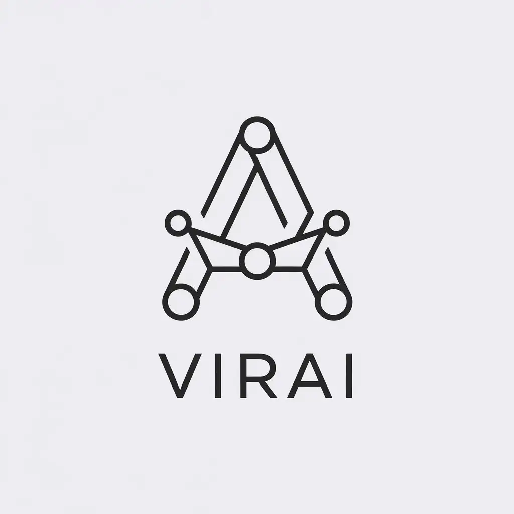 LOGO Design for VirAI Minimalistic AI Symbol with Clear Background