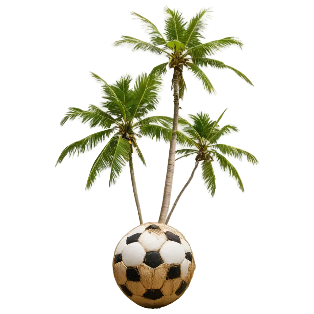 Coconut-Tree-with-Soccer-Balls-as-Coconuts-HighQuality-PNG-Image