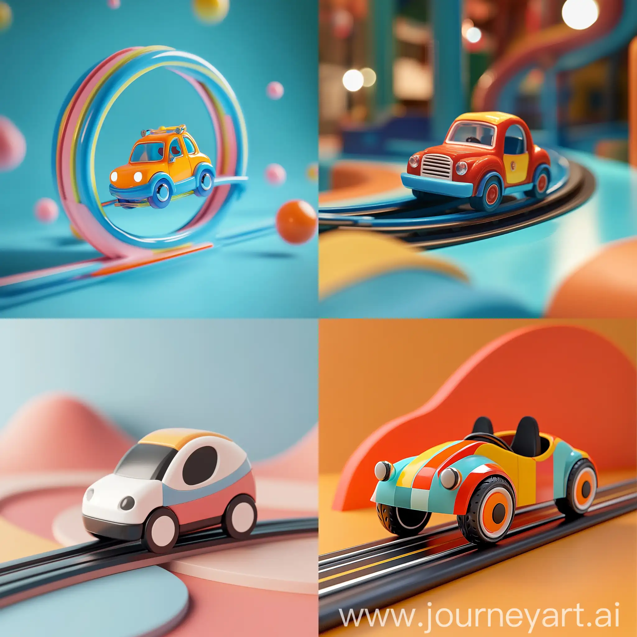 Colorful-Toy-Car-Demonstrating-Perpetual-Motion-for-Children