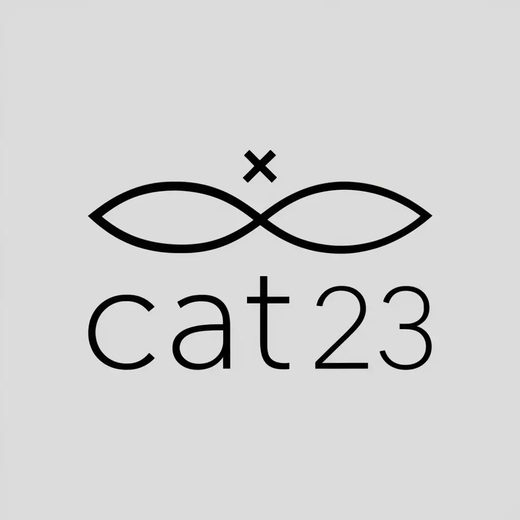 LOGO-Design-for-Cat23-Crossed-Fishes-on-a-Clear-Background