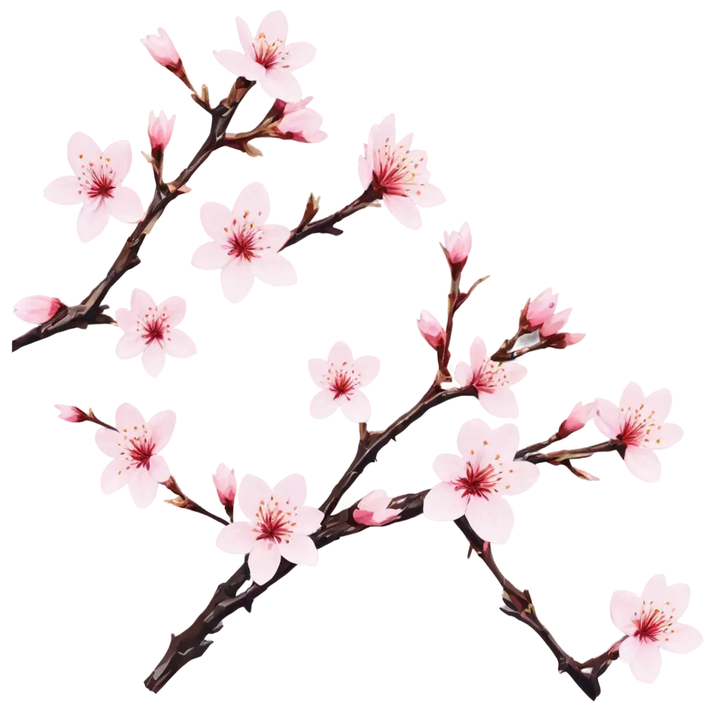 Exquisite-Cherry-Blossom-PNG-Logo-Enhance-Your-Brand-with-Artistic-Floral-Design