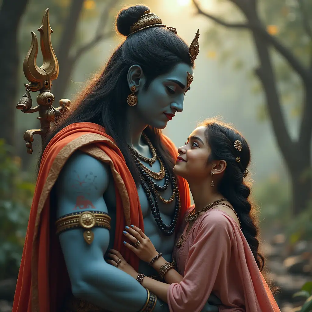 Lord shiva with girl