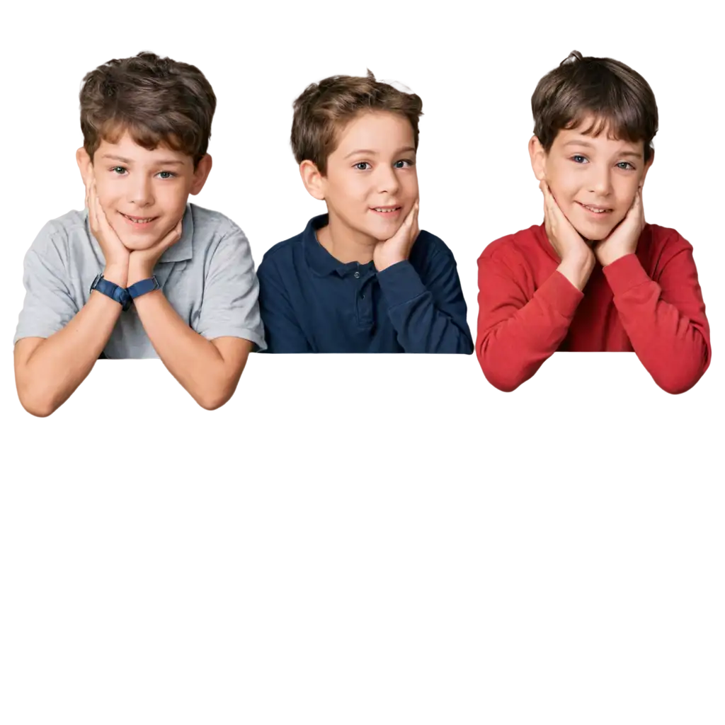 Four-Boys-Hand-on-Neck-PNG-Image-HighQuality-Transparent-Illustration