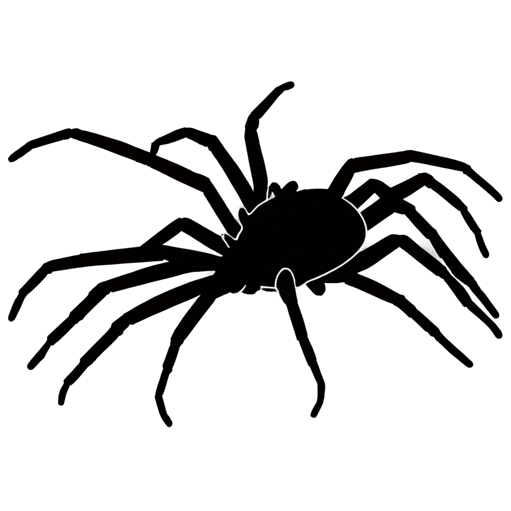 Intergalactic-Spider-Silhouette-PNG-HighQuality-Line-Art-Image