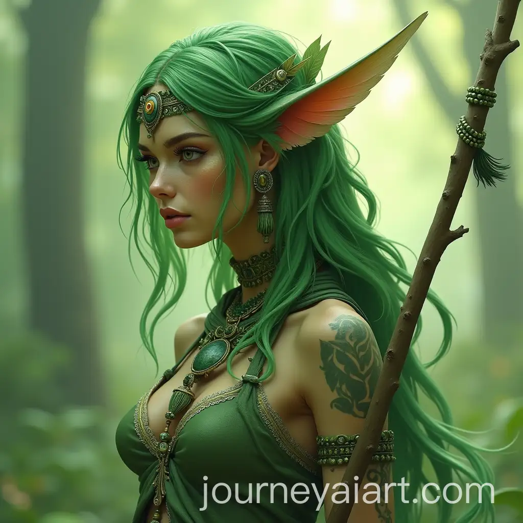 Tribal-Guardian-of-Nature-with-Green-Hair-and-Staff