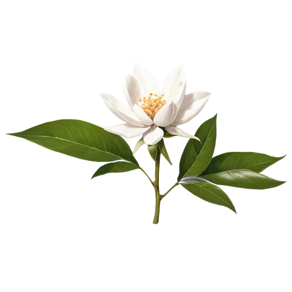 Hyperrealistic-White-Neroli-Flower-PNG-HighQuality-Transparent-Image-for-Creative-Projects