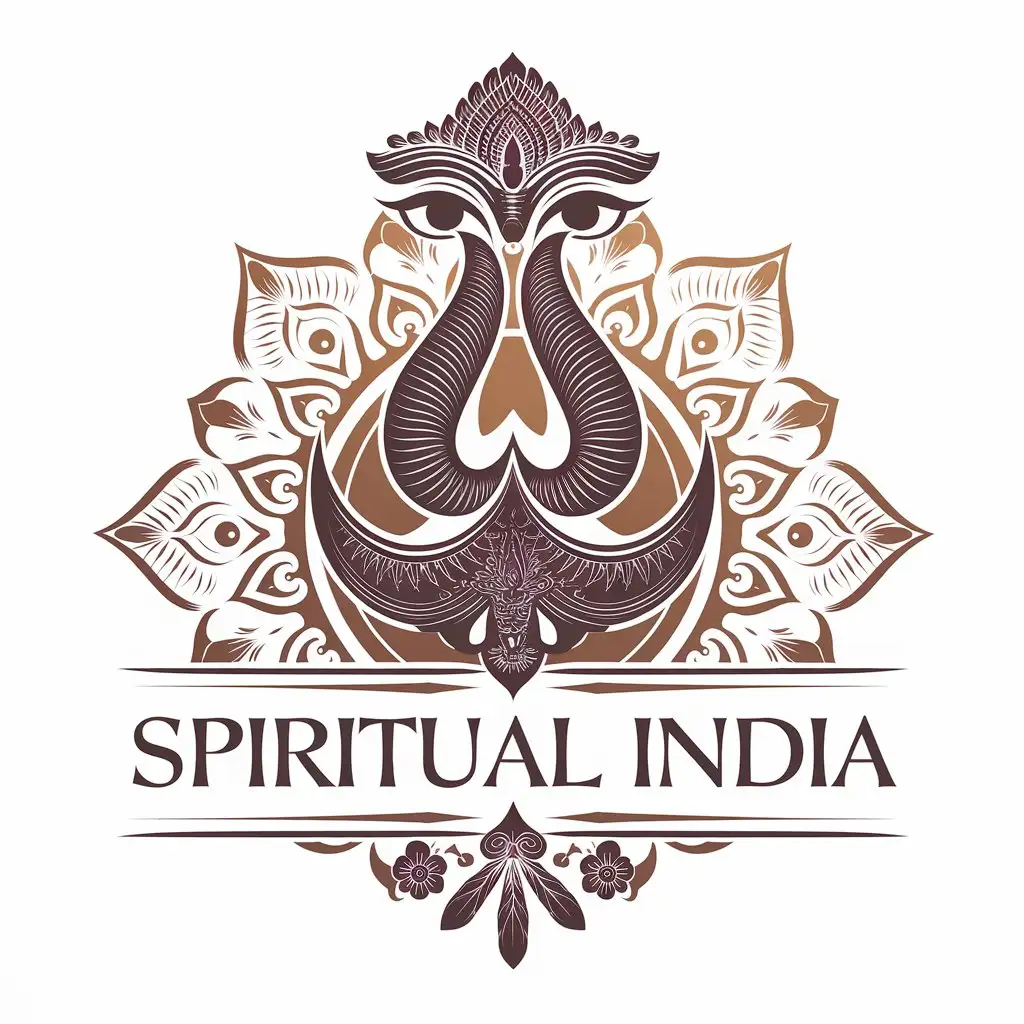 LOGO Design for Spiritual India Trishul and Devis Eyes with a Travel Industry Theme