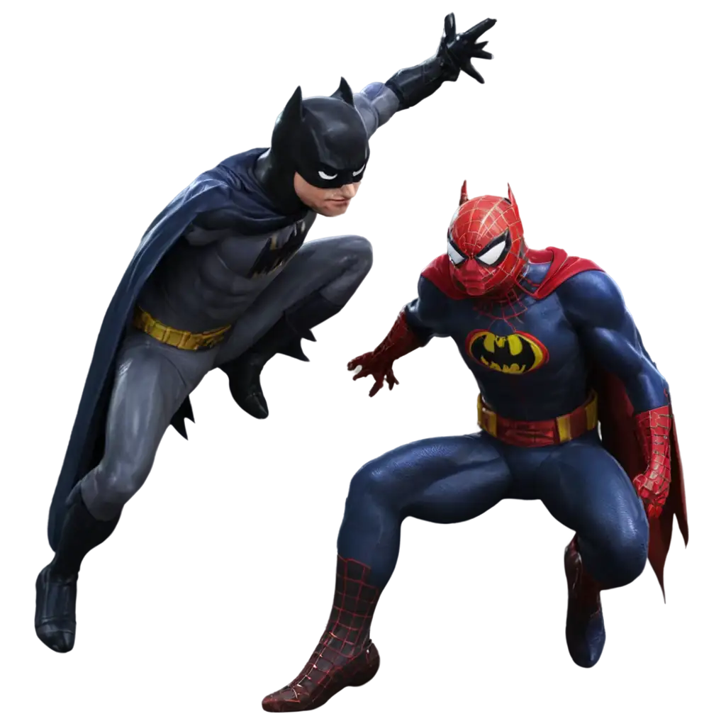 Batman-vs-SpiderMan-PNG-Epic-Showdown-in-HighQuality-Format-for-Digital-Art-Enthusiasts