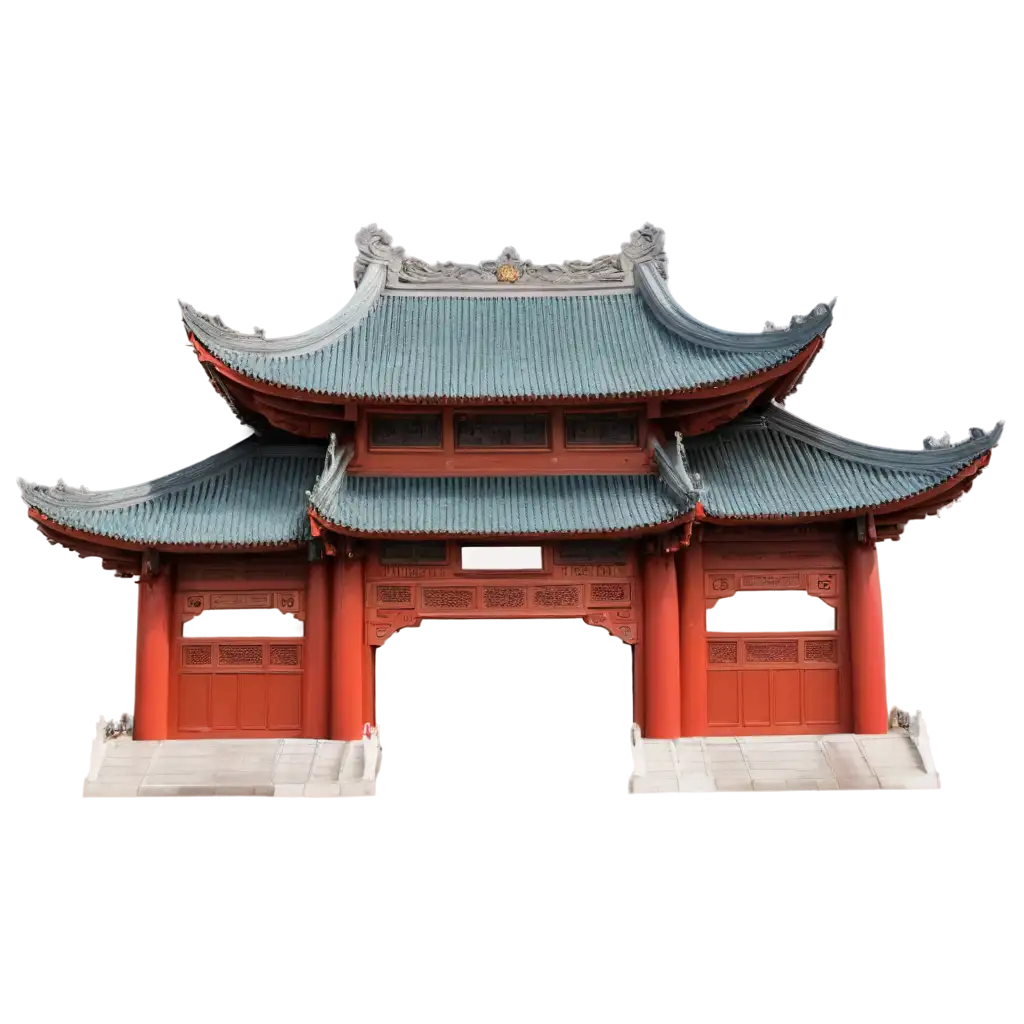 Chinese-Gate-Architecture-Isolated-PNG-Image-HighQuality-and-Transparent-Design