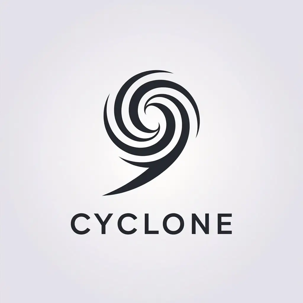 LOGO-Design-For-Cyclone-Minimalistic-Spiral-Symbol-on-Clear-Background