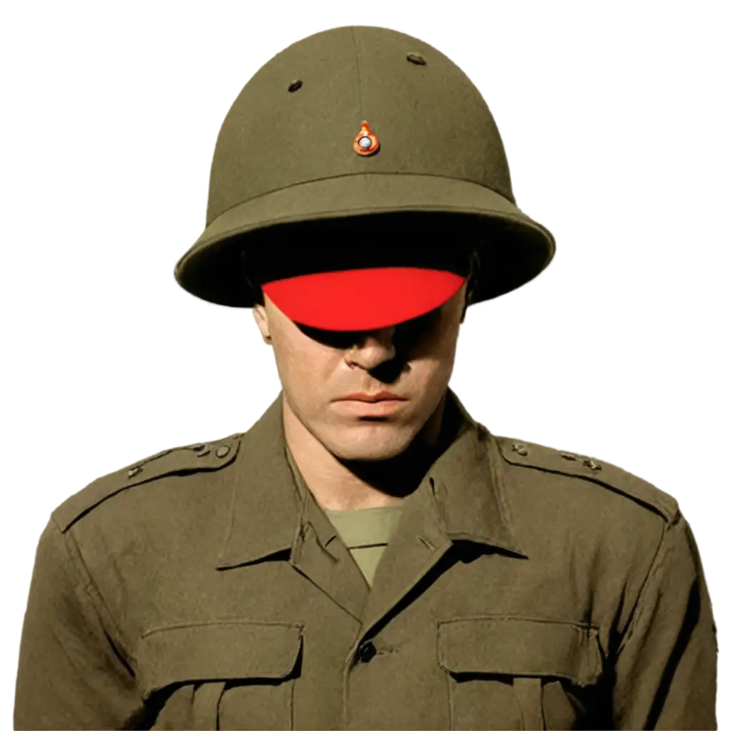 british army png with red shut and black hat