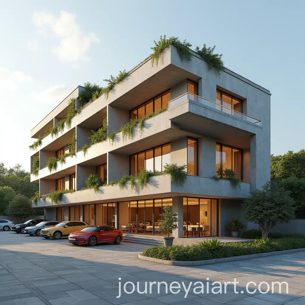 Realistic-Indian-Building-with-Car-Parking-in-Urban-Setting