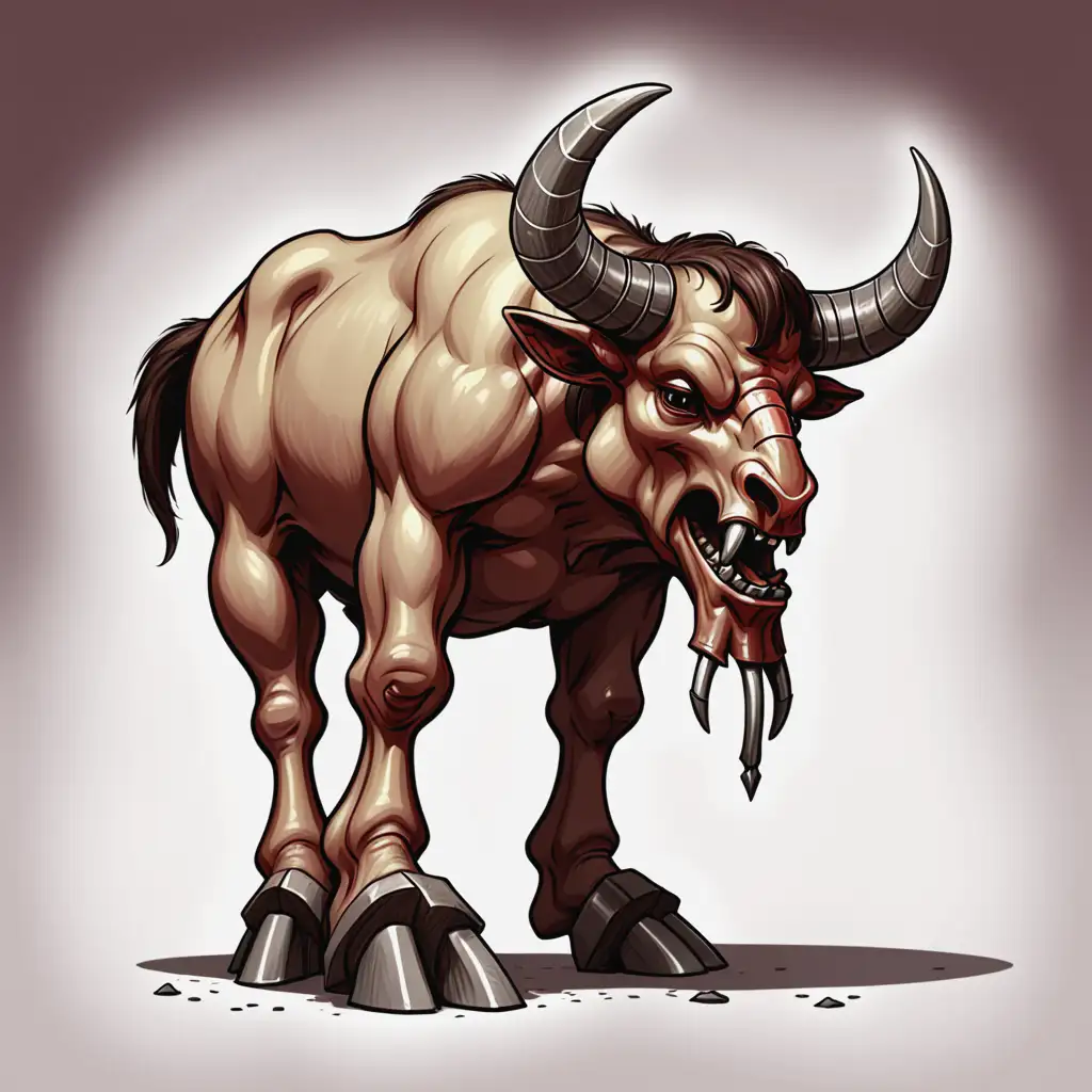 Minotaur Cleft Hoof DD Style Artwork