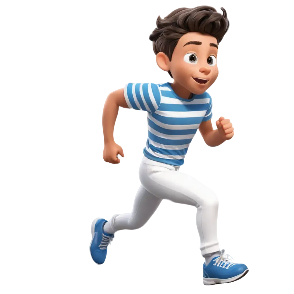 Cartoon-PNG-of-a-Boy-Running-in-Sports-Gear-with-White-Pants-and-BlueGray-Stripes