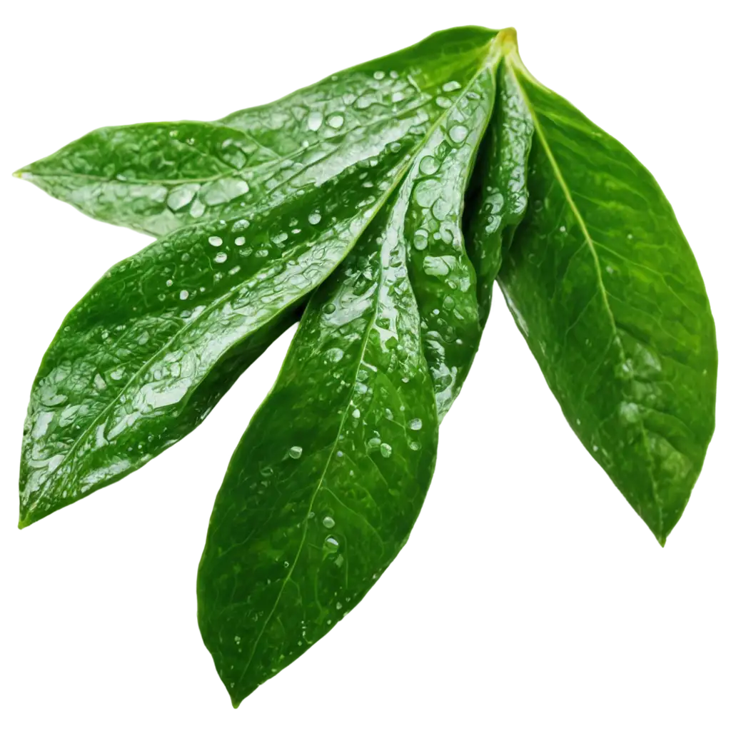 Leaves-of-Mandarin-with-Water-Drops-PNG-Image-HighQuality-Transparent-Background