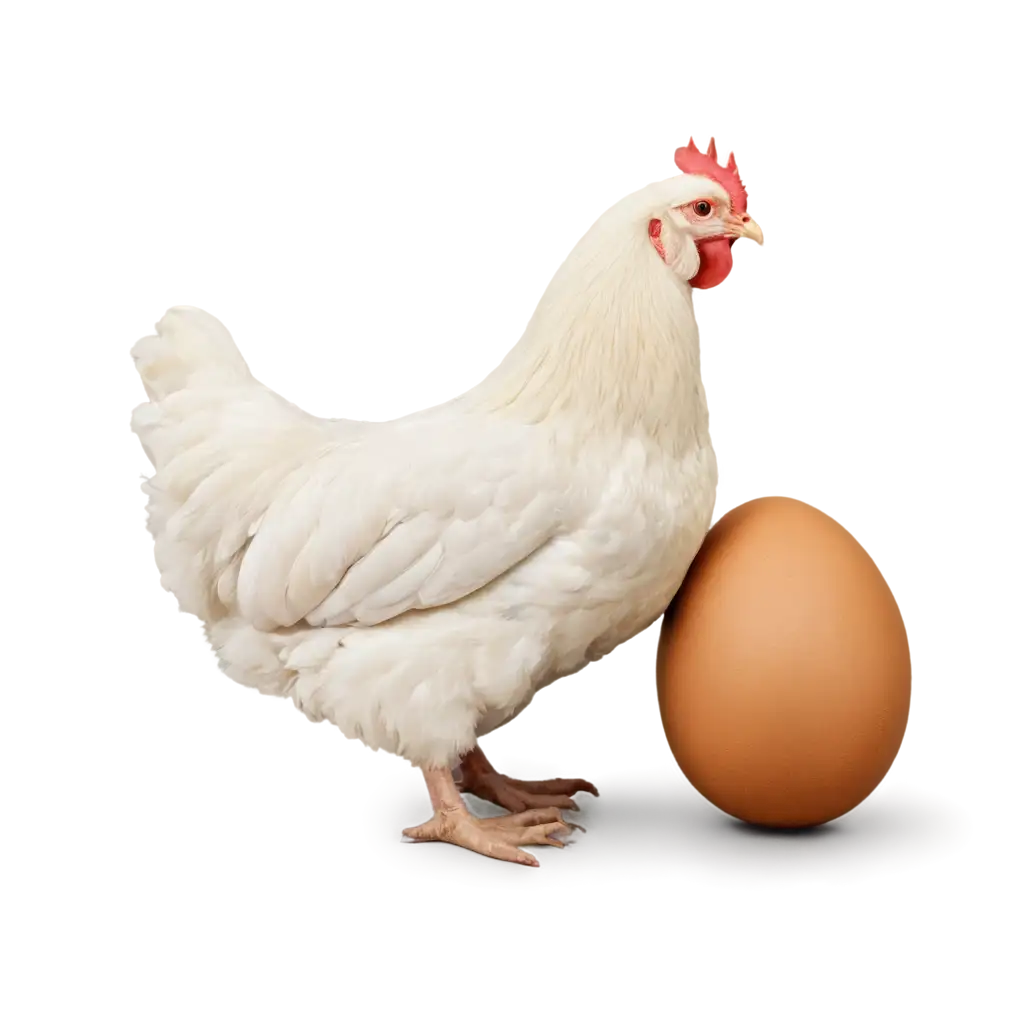 HighQuality-PNG-Image-of-a-White-Chicken-with-Egg-for-Diverse-Applications