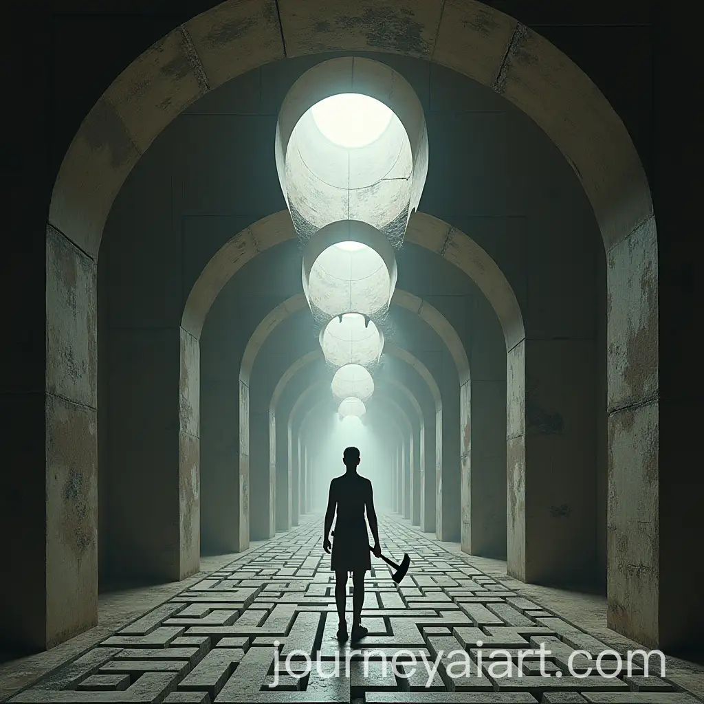 Axe-Shattering-Windows-in-a-Large-Room-Mirror-Labyrinth