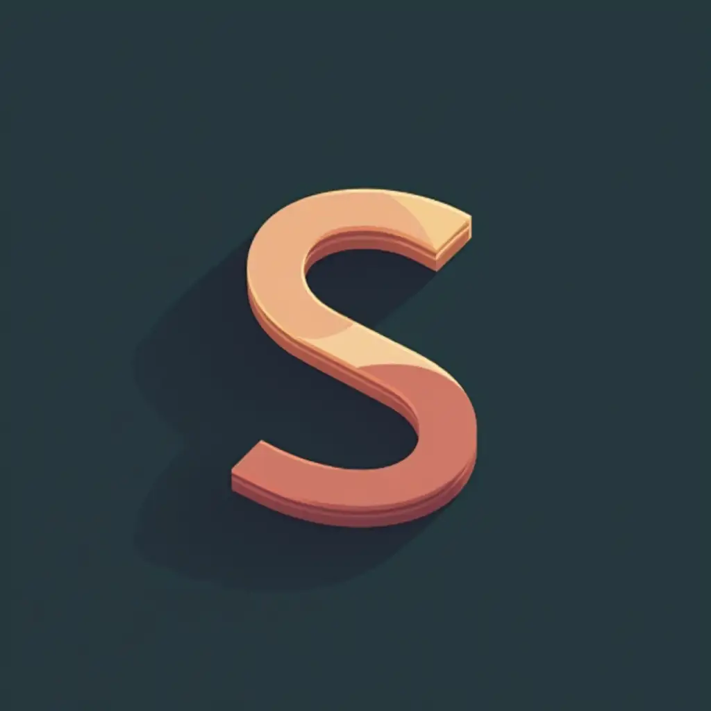 create a simple modern logo for the letter s