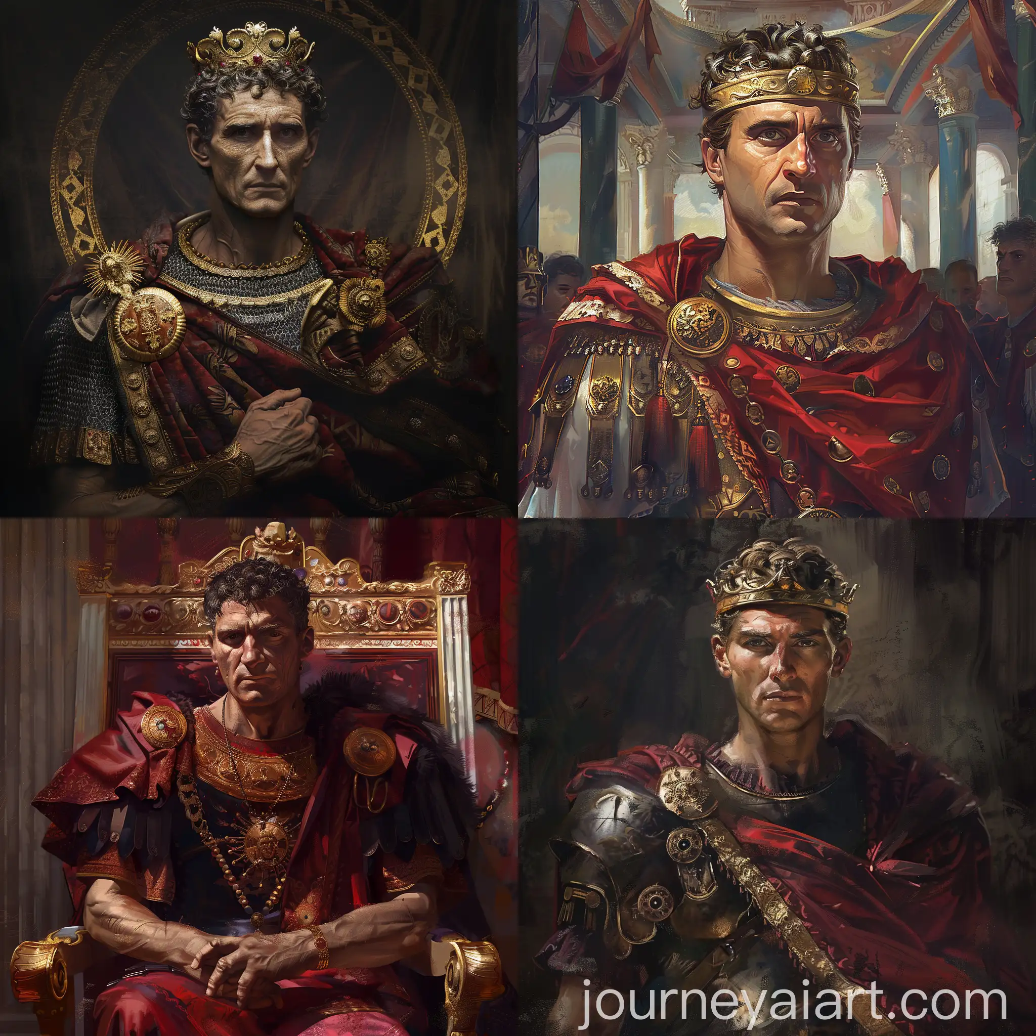 Julius-Caesar-as-Byzantine-King-Portrait