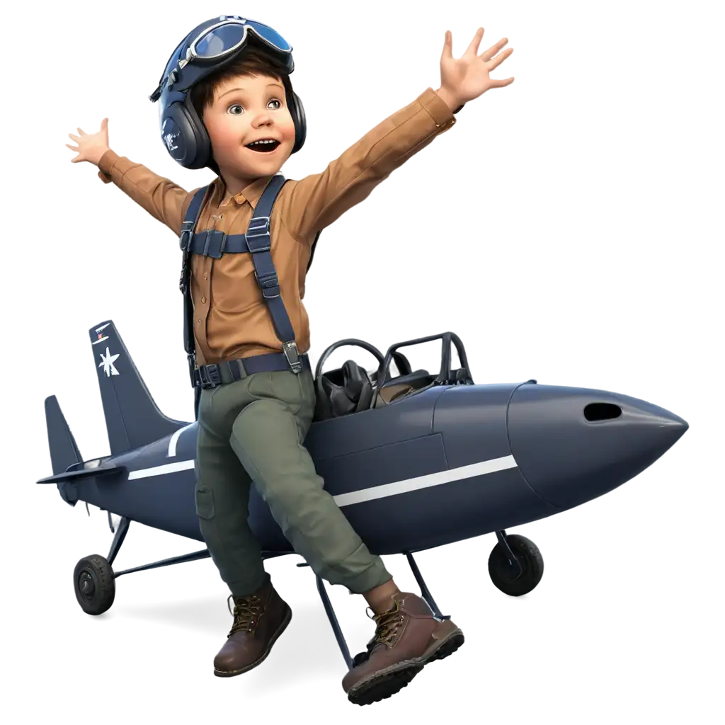 Funny-PNG-Image-of-a-Boy-Becoming-a-Pilot-Flying-an-Airplane