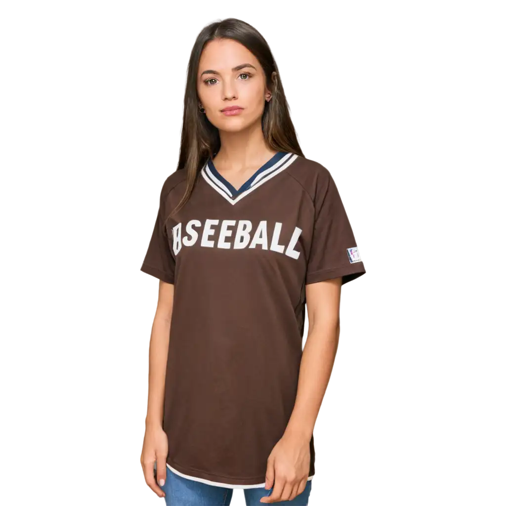 Female-Model-Wearing-Baseball-Jersey-PNG-HighQuality-Image-for-Various-Creative-Uses