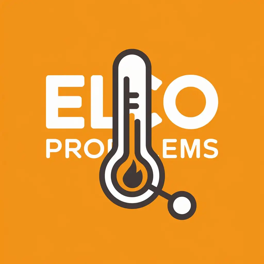 LOGO Design for ELCO Problems Vector with Reporting Tool Symbol for Heating Issues Clear Background