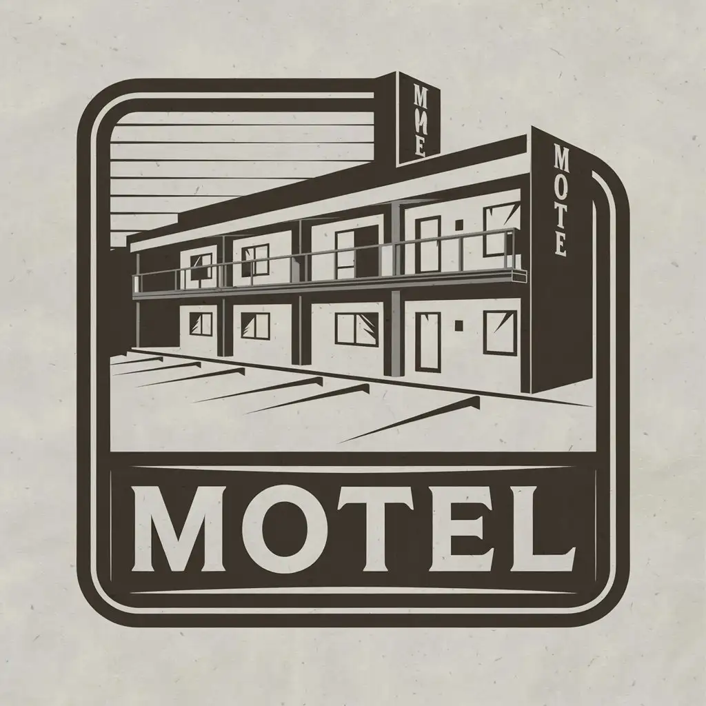 LOGO Design For Motel Modern Vector Design with Clear Background