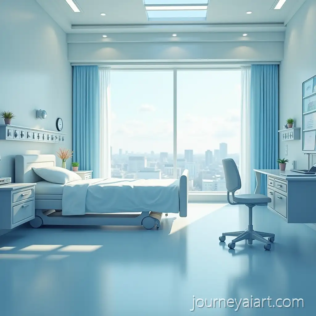 Pediatric-hospital-roomRealistic-Pediatric-Hospital-Room-with-ChildFriendly-Decor