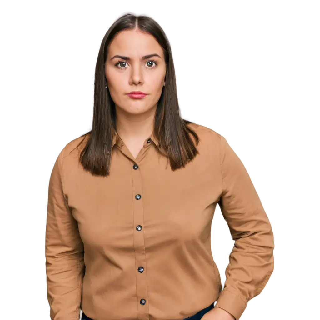 Professional-PNG-Portrait-of-a-33YearOld-American-Woman-in-Collared-Shirt