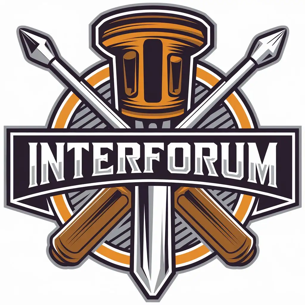 a vector logo design,with the text "Interforum", main symbol:Screwdriver,complex,be used in Construction industry,clear background