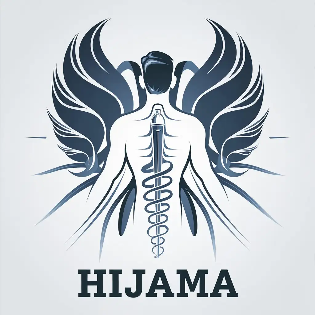 LOGO-Design-For-Hijama-Male-Back-with-Vacuum-Bank-Symbol-in-Medical-Dental-Industry