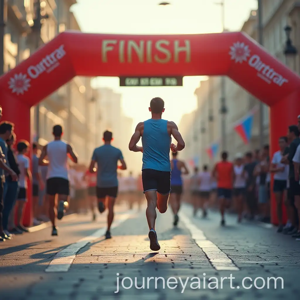 Father-and-Child-Crossing-the-Finish-Line-in-a-Race-on-Fathers-Day