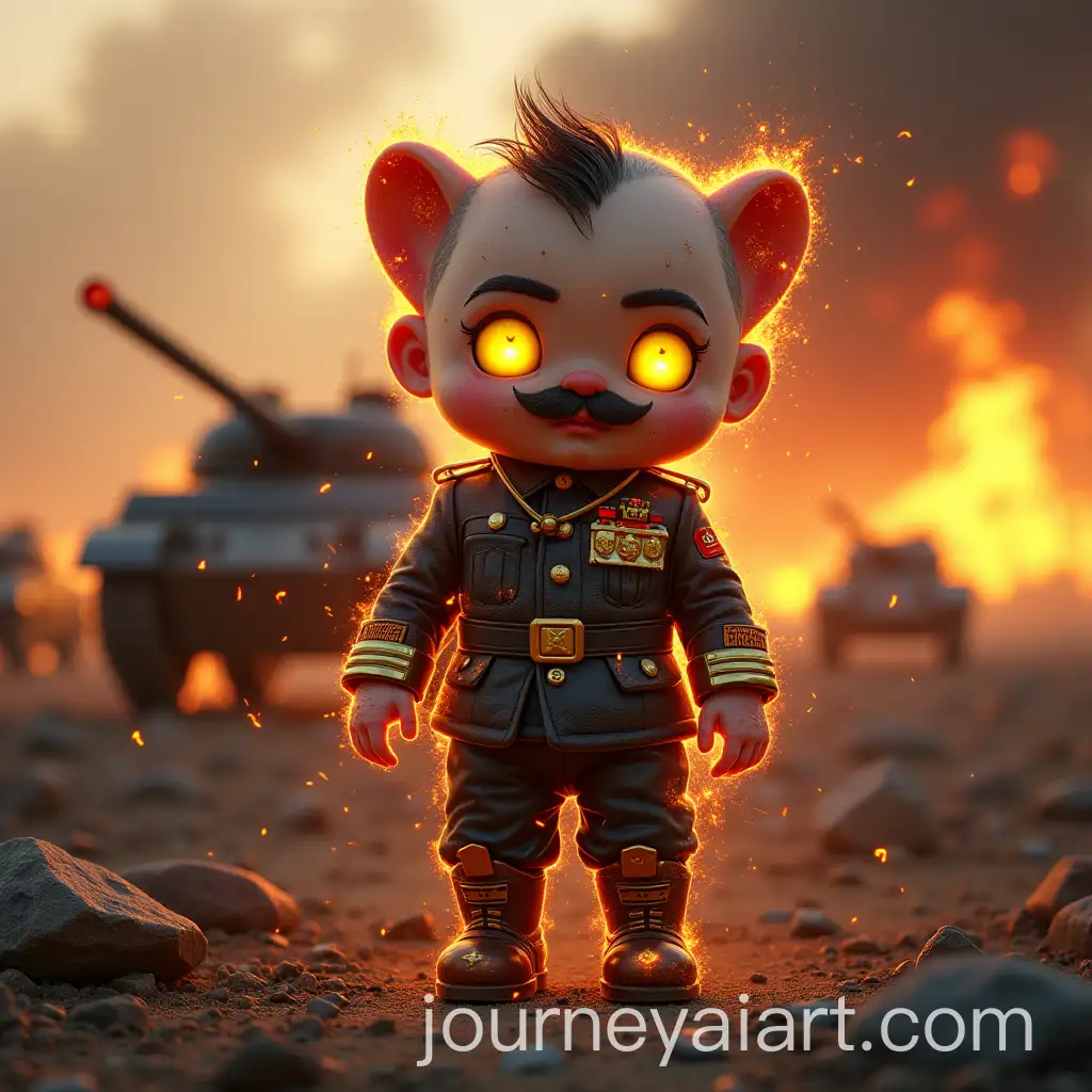 Otherworldly-Baby-with-Nazi-Uniform-in-Ruins