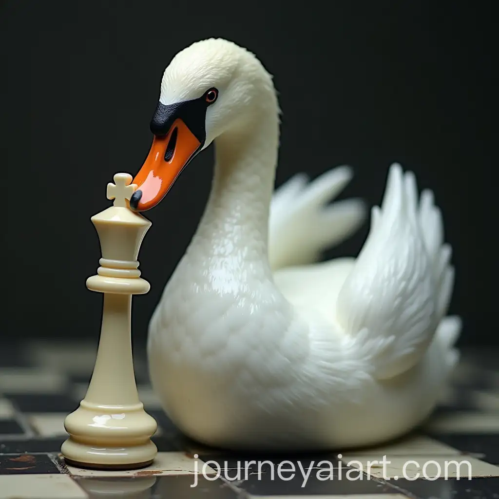 Swan-Chess-Piece-Holding-Knight-or-King-in-Beak-or-Talons