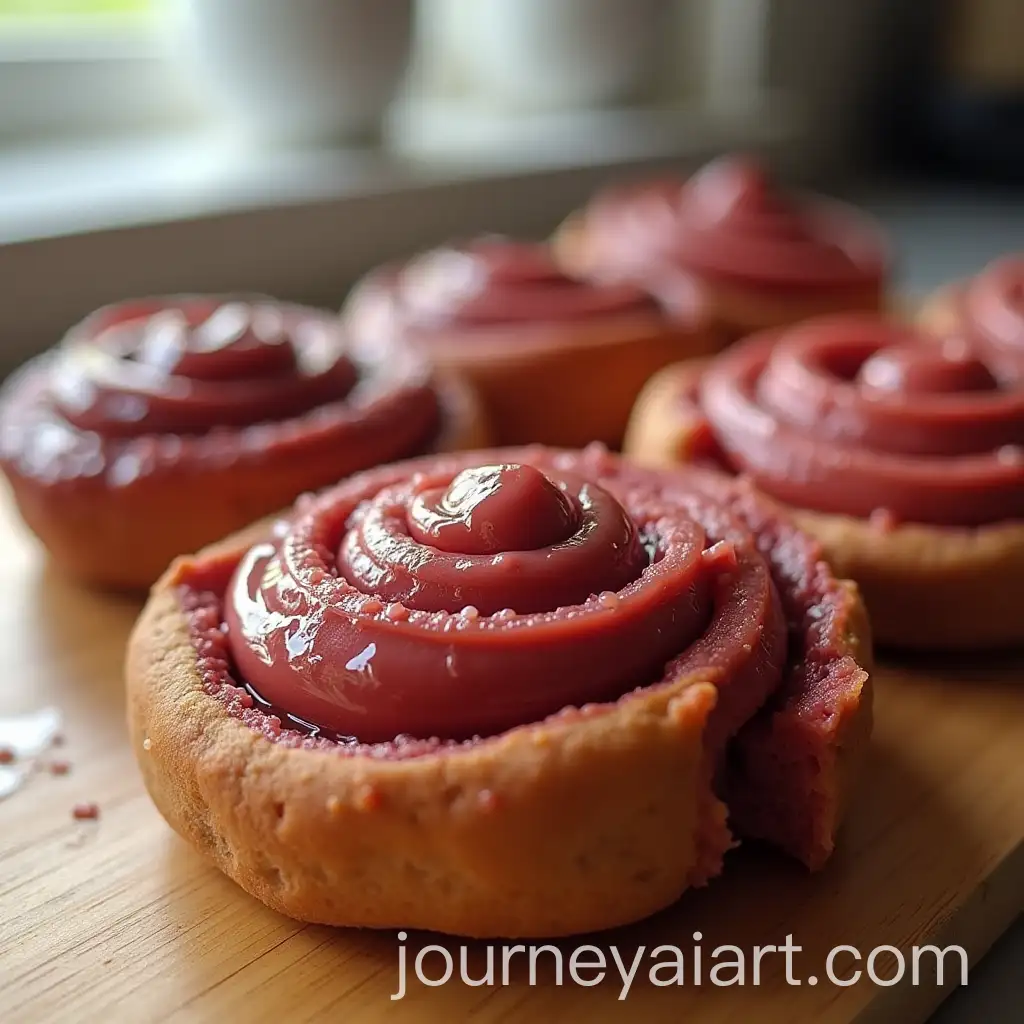 Closeup-of-Tempting-Red-VelvetAI-Image-Prompt-Expansion-Cinnamon-Rolls-in-Kitchen-Setting