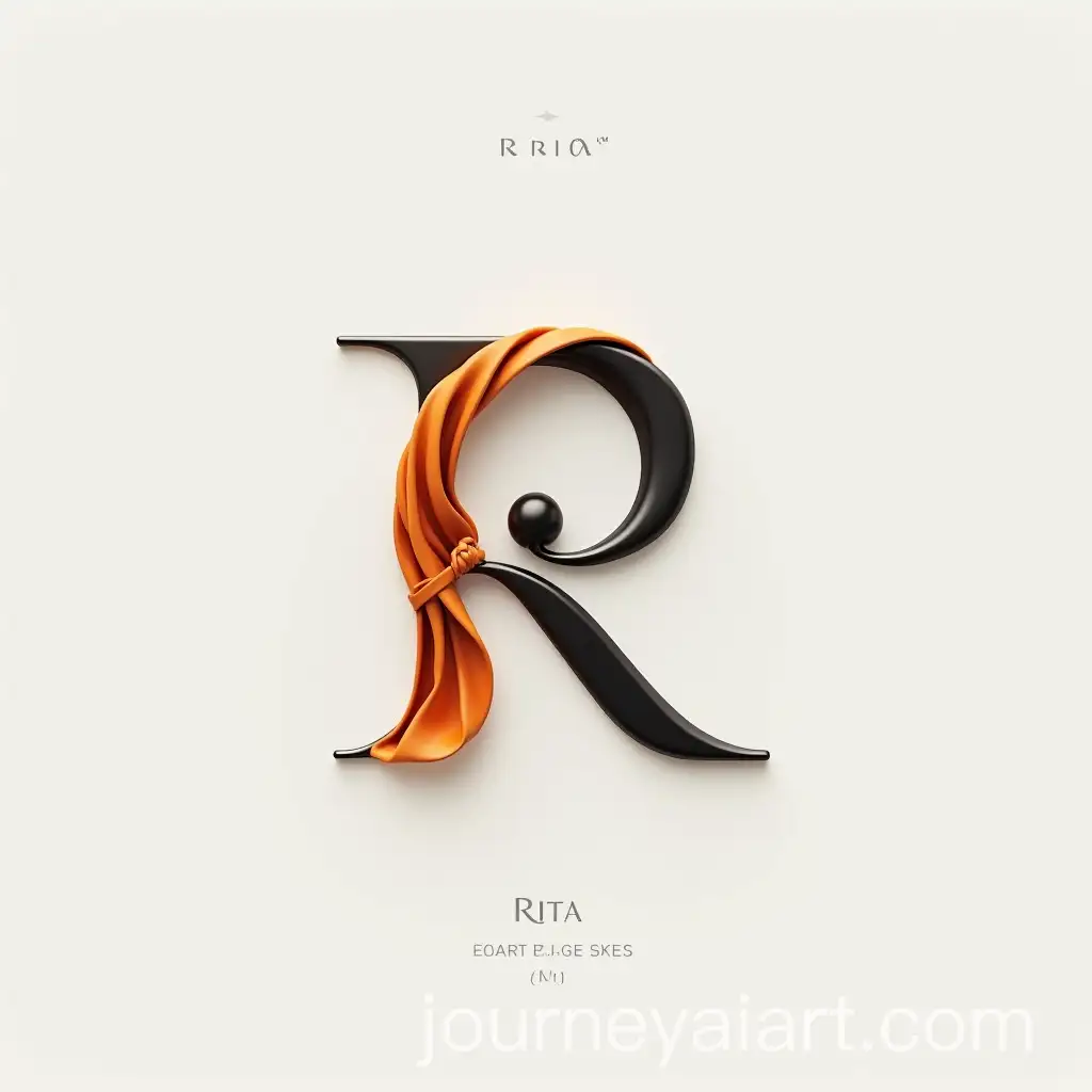 Luxurious-Rita-Clothing-Logo-Design-with-Orange-Black-and-Gray-Elements