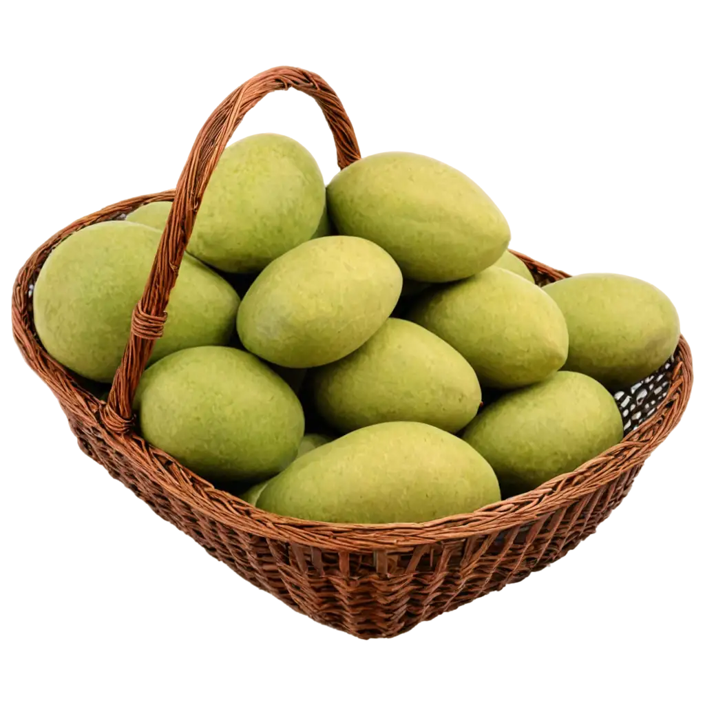 Basket-of-RawPNG-Image-Usage-Scenarios-Mangoes-PNG-Image-Perfect-for-HighQuality-Visuals-and-Designs