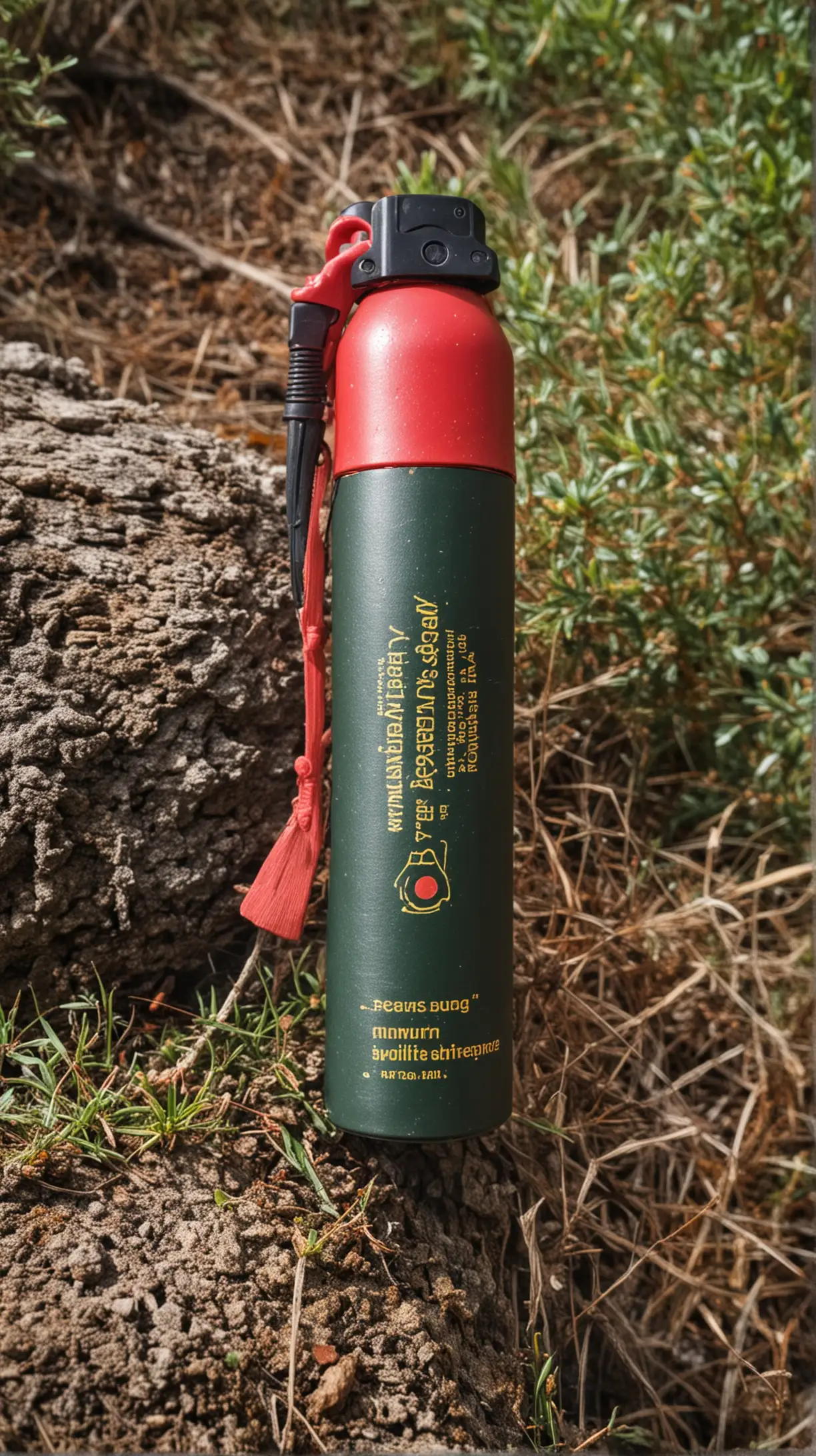 Wilderness Gear with Pepper Spray Can