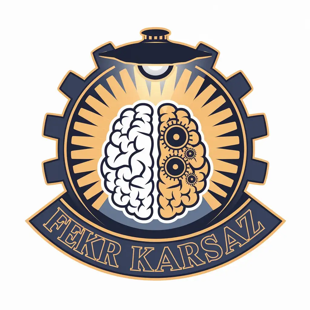 LOGO Design for Fekr Karsaz Brain Gear Thinking Lamp with Instagram Influence