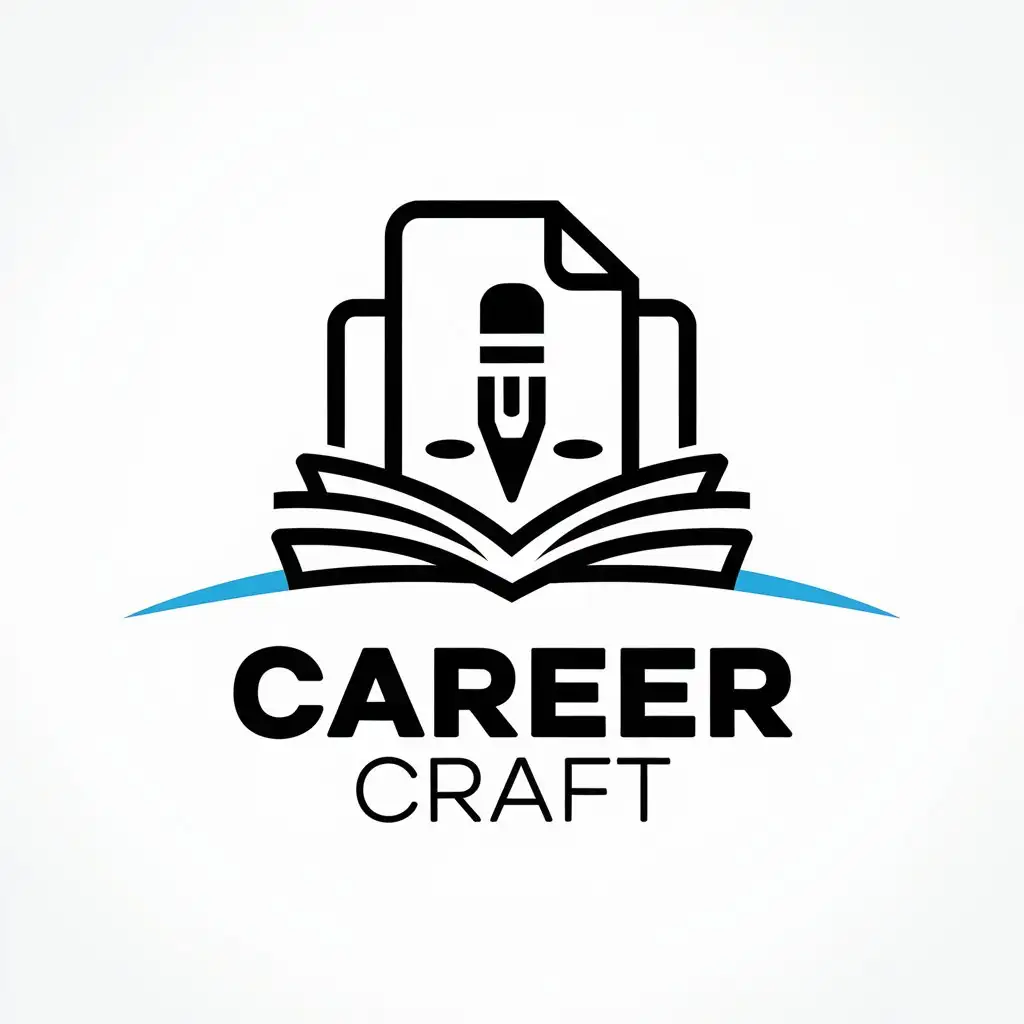 LOGO Design for Career Craft Document Symbol with Blue Color in Technology Industry